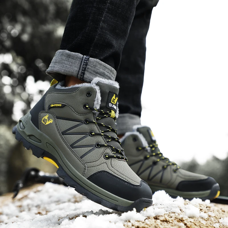 SOCONE/мужские зимние походные ботинки мужские кроссовки теплые уличные