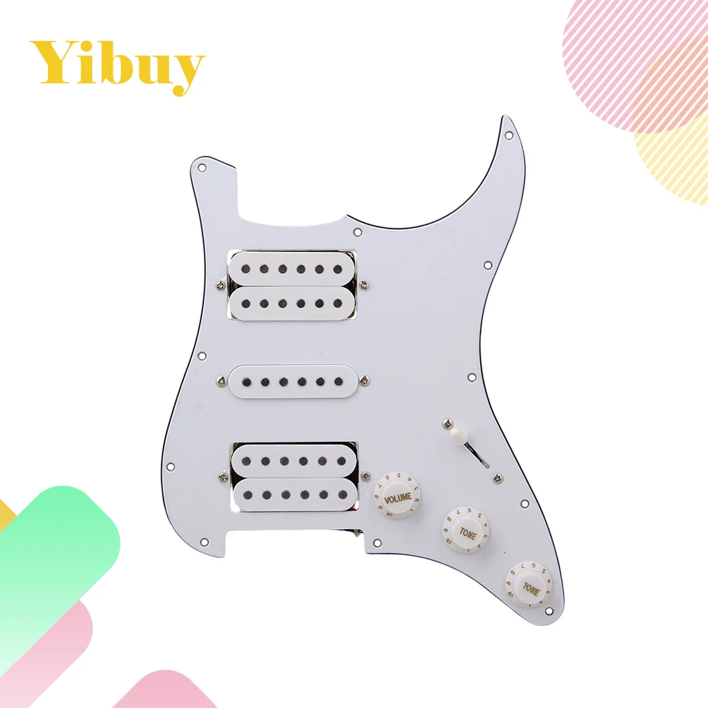 Yibuy загруженный накладку белый HSH для Humbuckers гитары