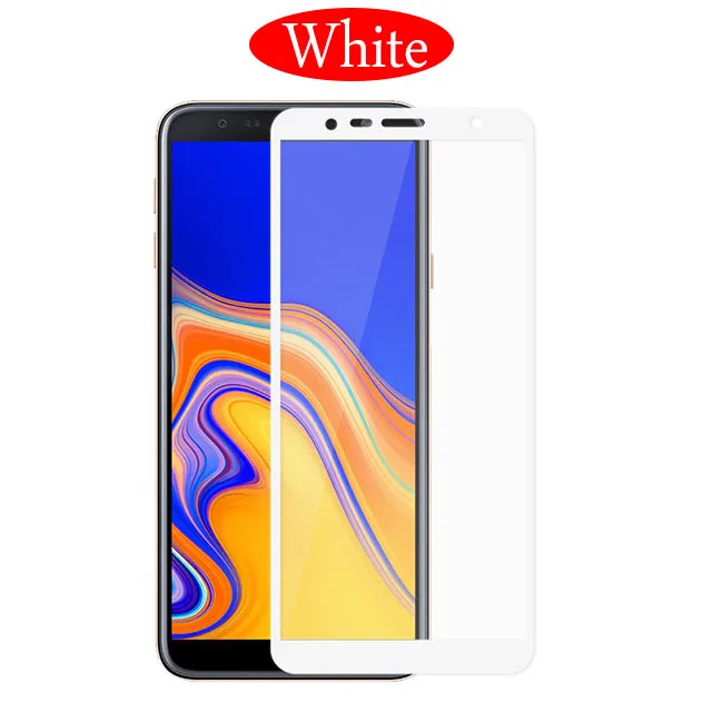 Защитная пленка для samsung galaxy J4 плюс Защитная пленка с полным покрытием экрана протектор для процессором обработки изображений galax J6 плюс SM-J610FN 6,0 дюймов защитная пленка из закаленного стекла - Цвет: white