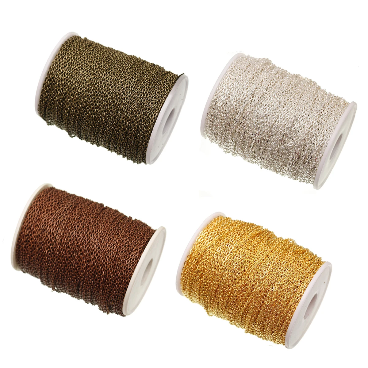 Винтажная металлическая цепочка с открытыми звеньями 3 х2 мм 5 м|jewelry findings|diy jewelry