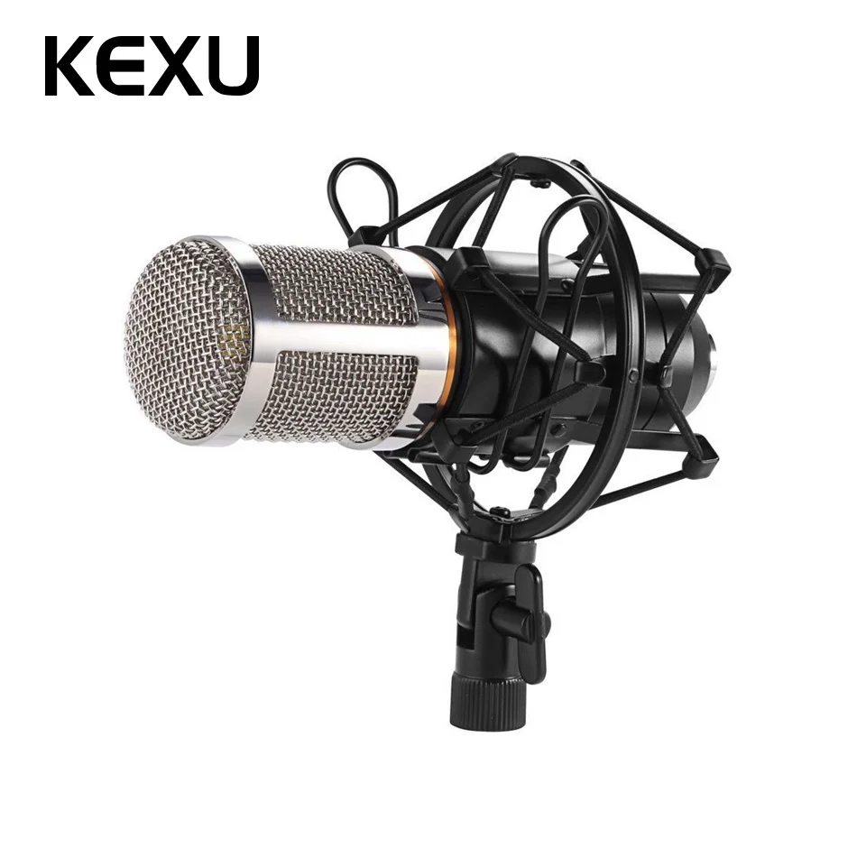 Студийный конденсаторный микрофон KEXU для записи трансляций регулируемая