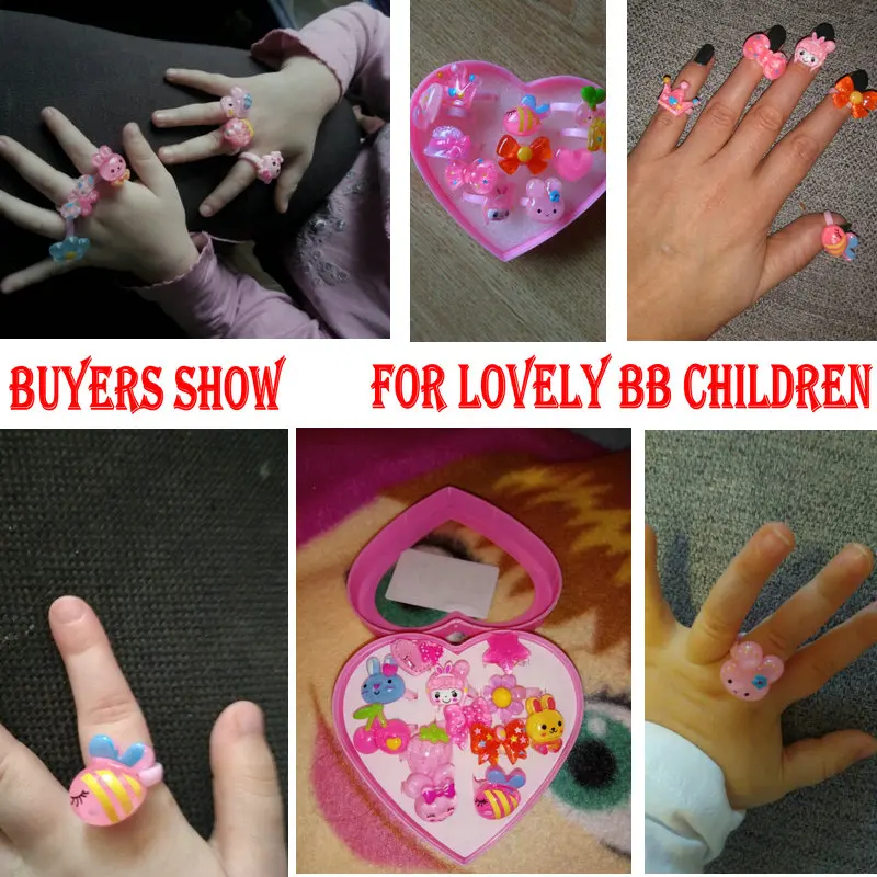 Детские Кольца для девочек KUNIU разноцветные кольца с изображением животных