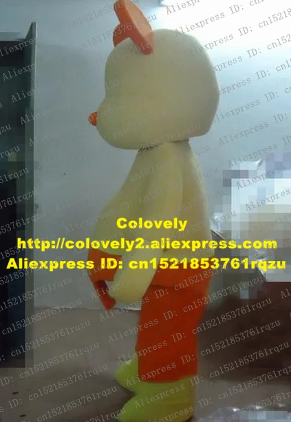 Adorable Faint Yellow Gloomy POPOBE Bear Mascot Costume Cartoon Character Mascotte Orange Ear Round Nose Fat Cheek ZZ984 Free SH |