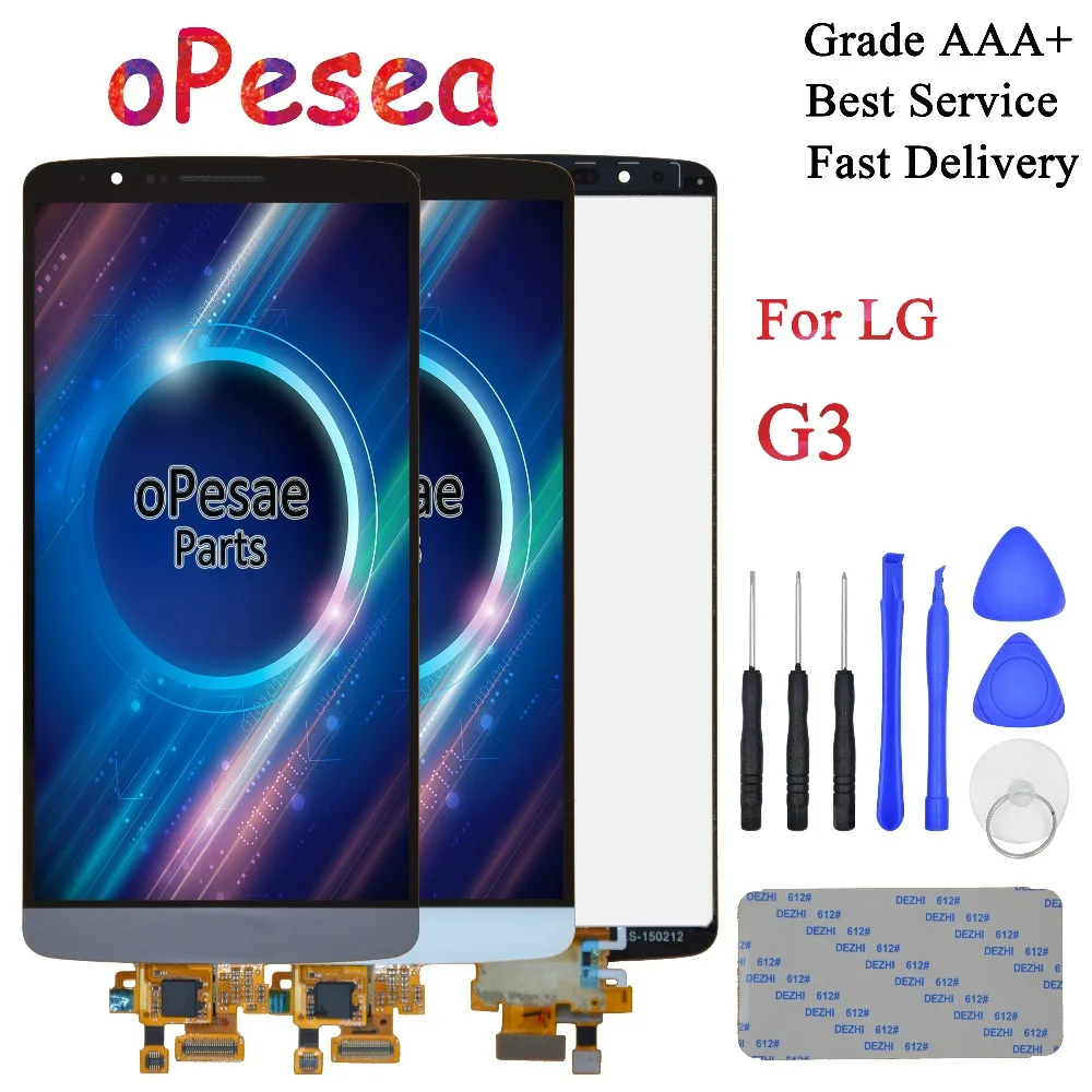OPesea 5 3 ''для LG G3 D850 D851 D855 Полный ЖК дисплей панель сенсорный экран дигитайзер