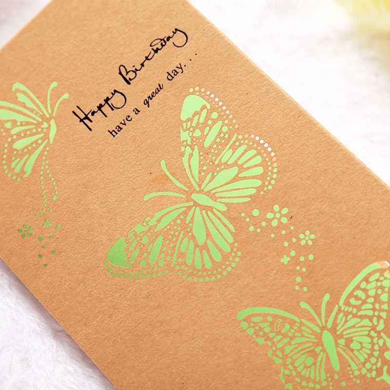 Популярная Ретро ажурная крафт-бумага карта горячего тиснения креативные карты