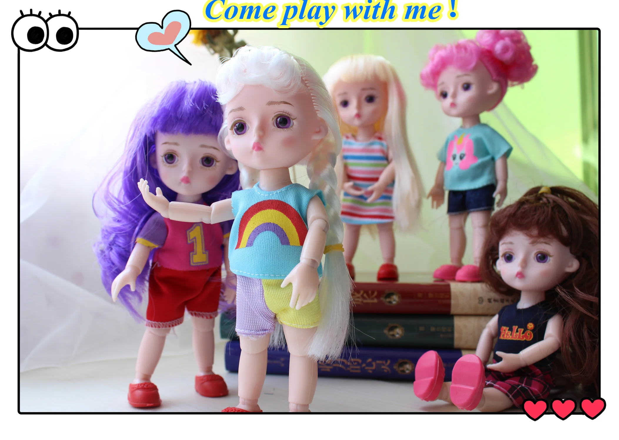 1/12 BJD кукла 15 см золотые волосы девушки куклы 14 суставов тела Обнаженная Bjd кукла случайный один набор одежды одна пара обуви детские игрушки для девочки