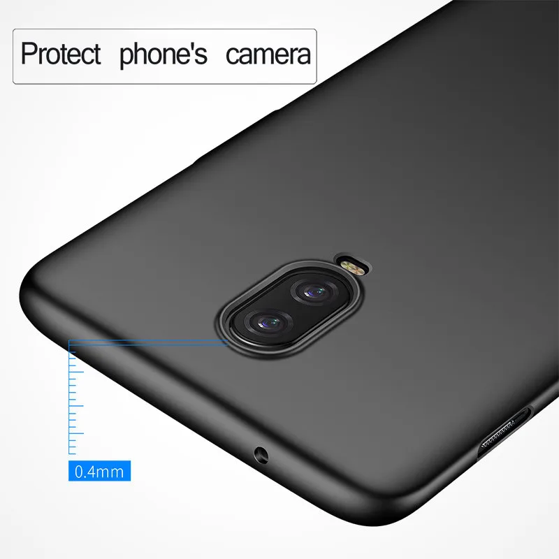 Oneplus 6T Чехол чехол Mofi One Plus жесткая задняя крышка из ПК Одноцветный тонкий красный