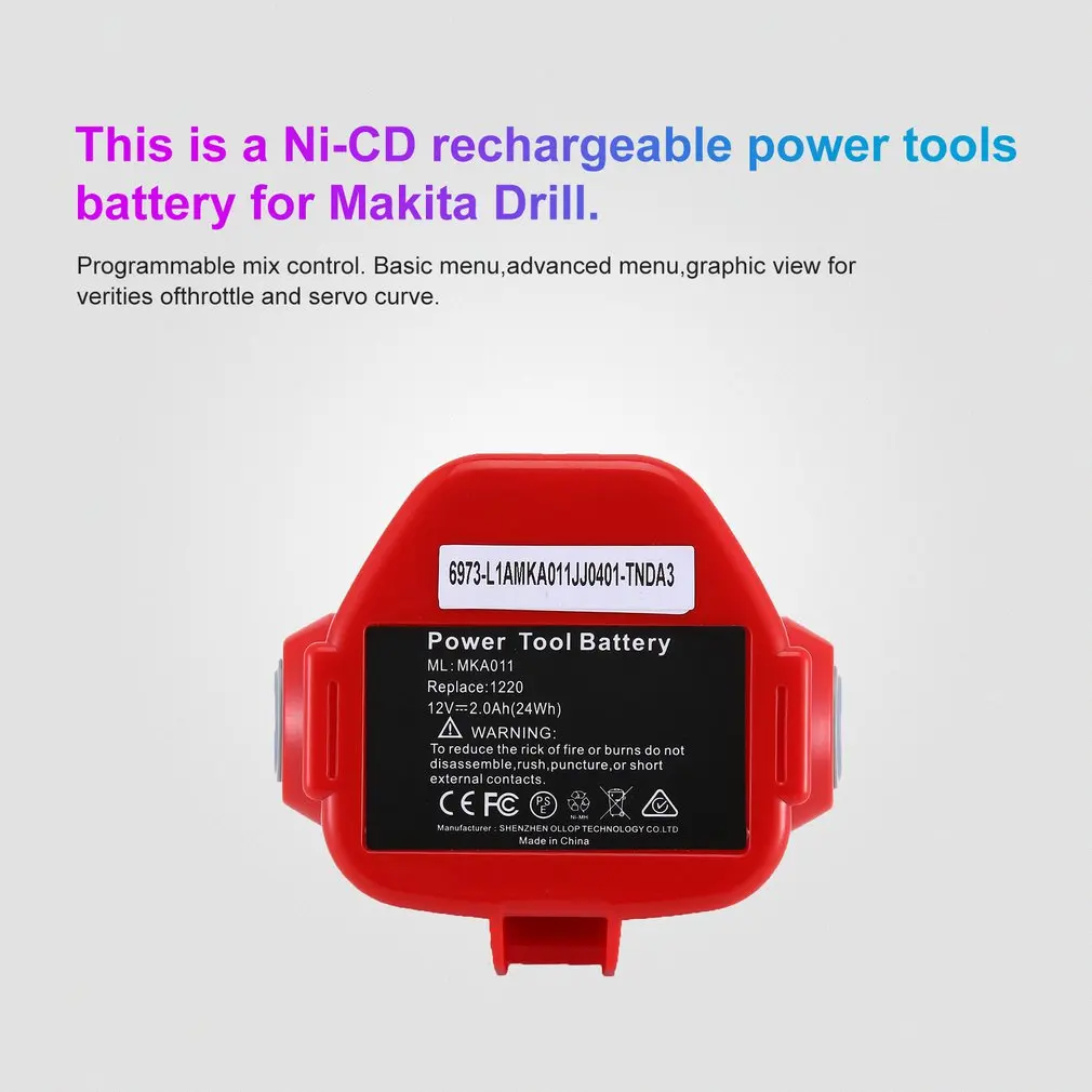 Для Makita 12V 2.0A 3000mAh Ni-CD аккумуляторная батарея для электроинструментов Makita дрель PA12 1220 1222 1235 1233S 1233SB