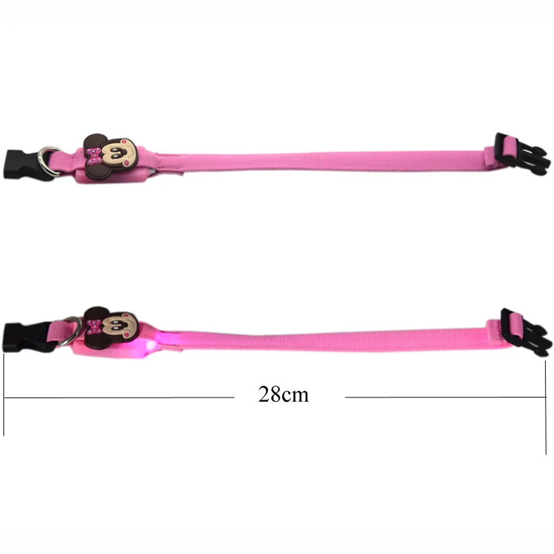 Безопасный светодиодный нейлоновый собачий воротник вел свет мигает в темноте