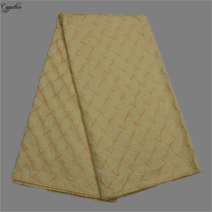 Fashion cotton lace fabric African embroidery Swiss voile apparel material for dres IPC14(5yards/lot) | Дом и сад