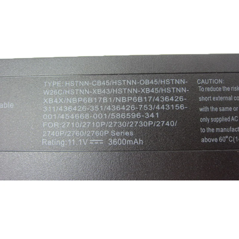 Аккумулятор HSW для HP 2710P 2730p 2740P 2760 P аккумулятор HSTNN CB45 OB45 W26C XB43 XB45 NBP6B17B1|for hp|battery for hphp