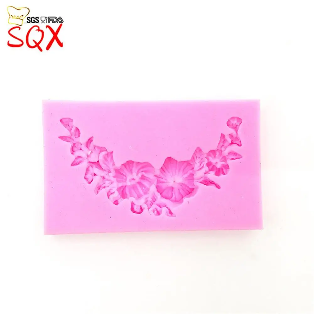 Силиконовая форма для выпечки прямоугольная розовая SQ1639|silicone fondant|molde chocolatebaking