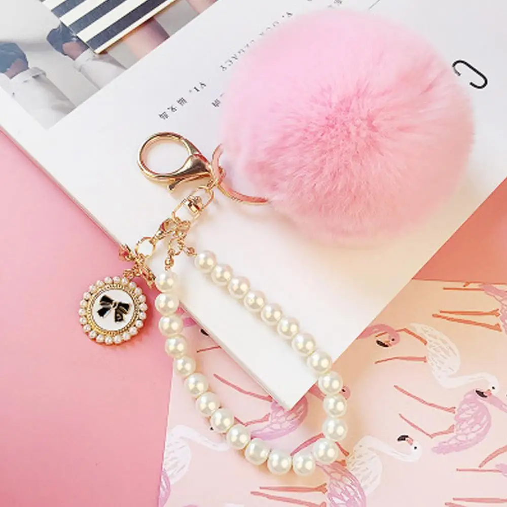 8CM Imitation Rabbit Fur Fluffy Pendant Ball Pompom Charm 11 Colors Key Chain Handbag Rings | Украшения и аксессуары