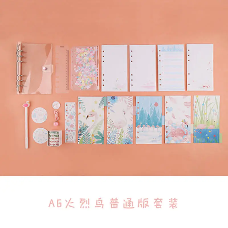 Yiwi One Set A6 ПВХ Радужный лазерный Прозрачный чехол для дневника ноутбука Блестящий