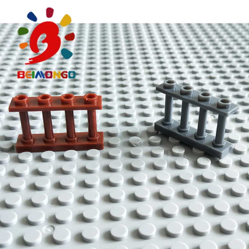 Бесплатная доставка! BEIMONGO строительный блок MOC забор 1x4x2 2W 4 ручки перила 100 шт