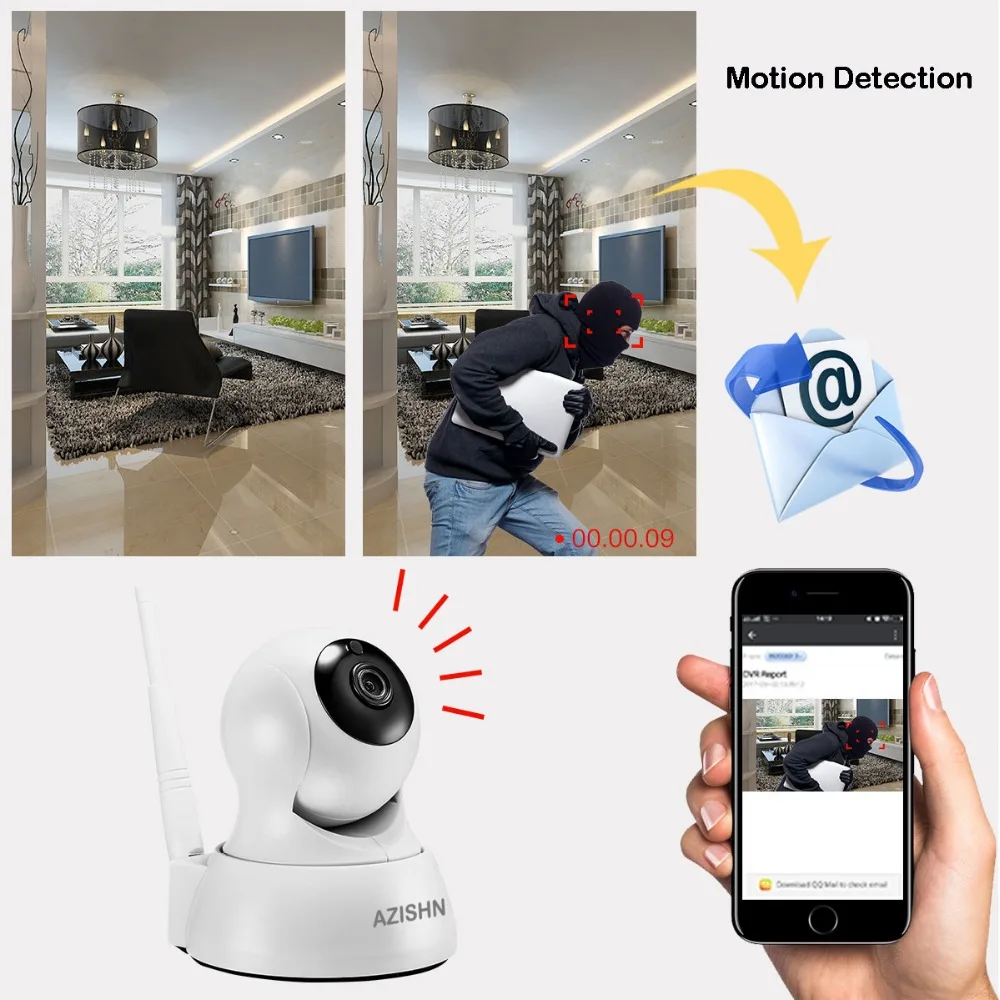 HD 720P домашняя Wi-Fi IP-камера безопасности 1 МП двухстороннее аудио беспроводная