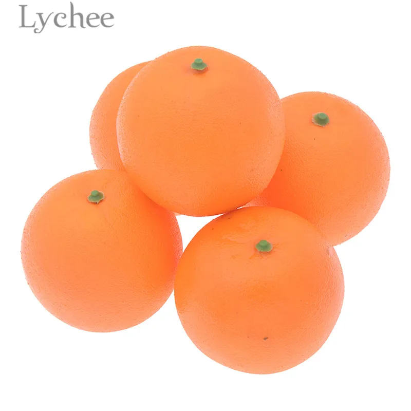 Искусственные апельсины Lychee Life 5 шт. имитация фруктов домашние поделки украшения