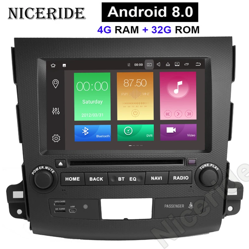 2 Din Android 8 0 автомобильный мультимедийный плеер для Mitsubishi Outlander 2007 2011 Авторадио