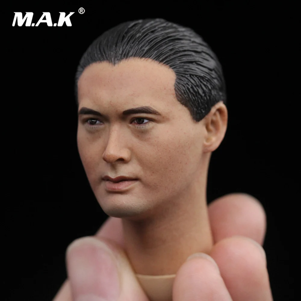 

1/6 Male Head Accessory God of Gamblers Chow Yun Fat Head Carved Gao Jin Head Model for 12'' Figure Model