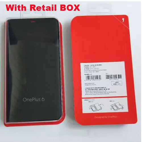 Чехол-книжка для Oneplus 6 T, умный кожаный чехол, Официальный чехол One Plus 6 6 T, чехол для телефона с слотом для карт, чехол s Oneplus6 - Цвет: 6 with Retail Box