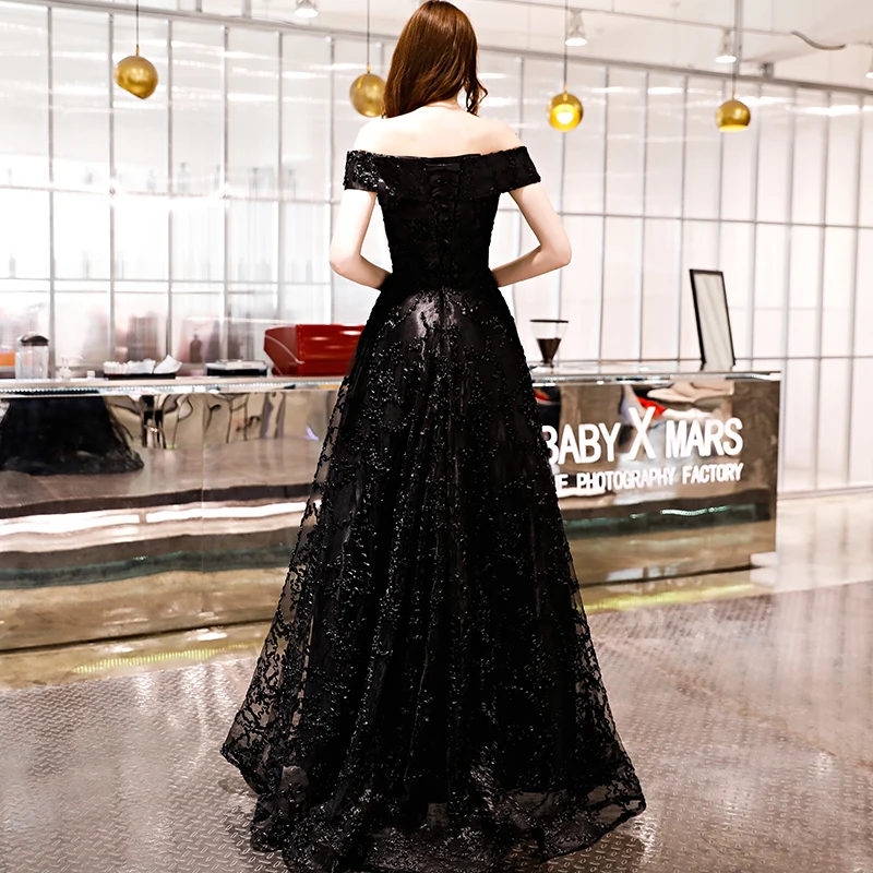 Женское платье с вырезом лодочкой SSYFashion элегантное простое вечернее до пола