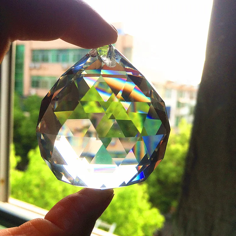 

Top Quality 60mm K9 Crystal Faceted Chandelier Ball Pendant Glass Sphere Wedding& Fengshui Hanging Suncather X-MAS Decoration