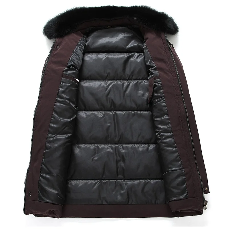 Batmo 2017 новое поступление зимняя высококачественная серая пуховая куртка с лисьим
