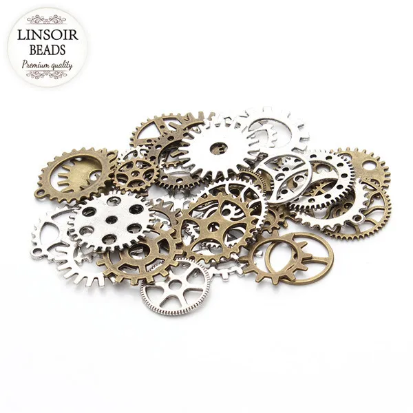 30 шт./лот винтажная подвеска в стиле стимпанк с металлической подвеской F2630 |