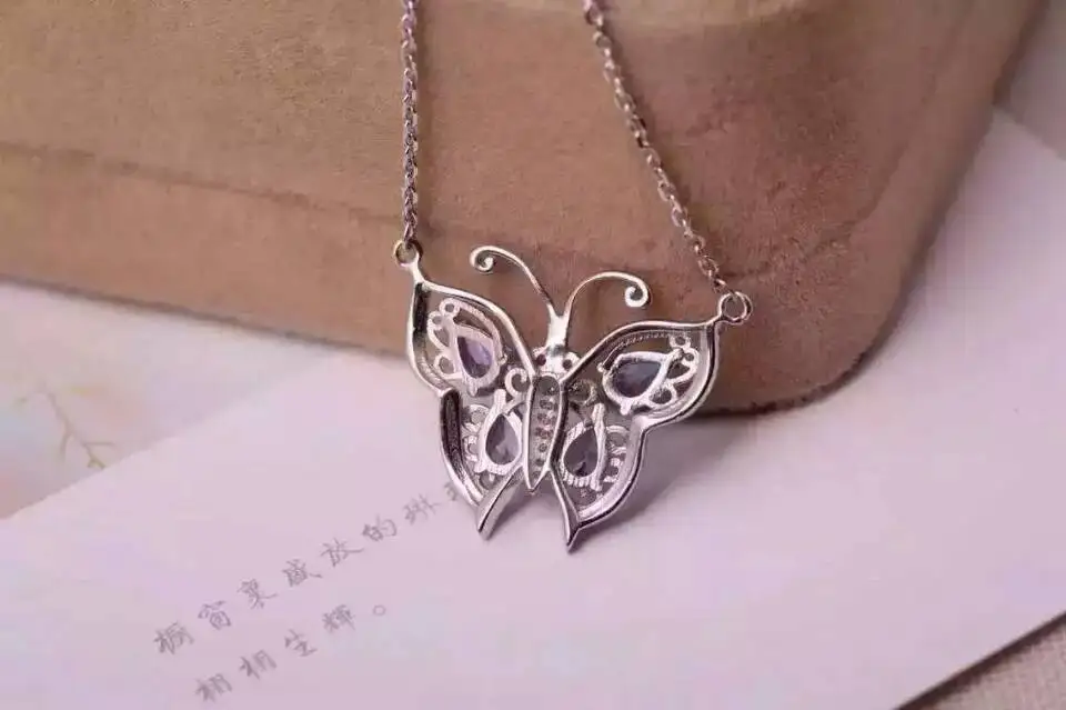 Натуральная Подвеска из танзанита Серебро s925 пробы натуральный голубой