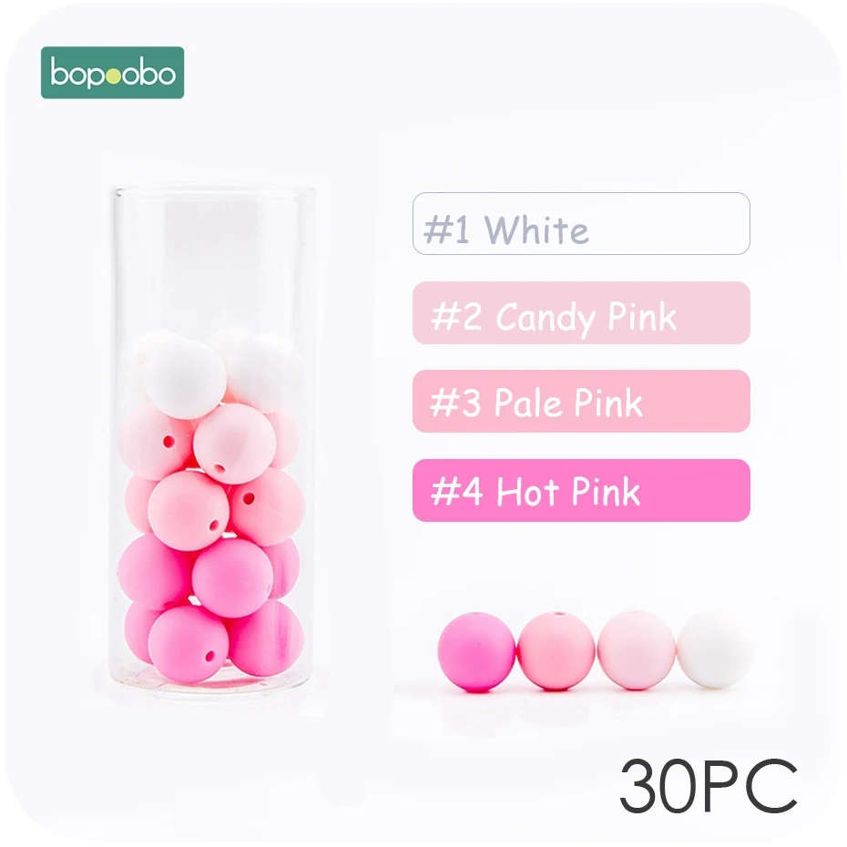 Pink Series Bopoobo 15 мм Силиконовые Бусины еда без бисфенола-а класса Силиконовые DIY ремесла силиконовые 14 мм Восьмиугольные Прорезыватели Детские трофеи - Цвет: Pink Series