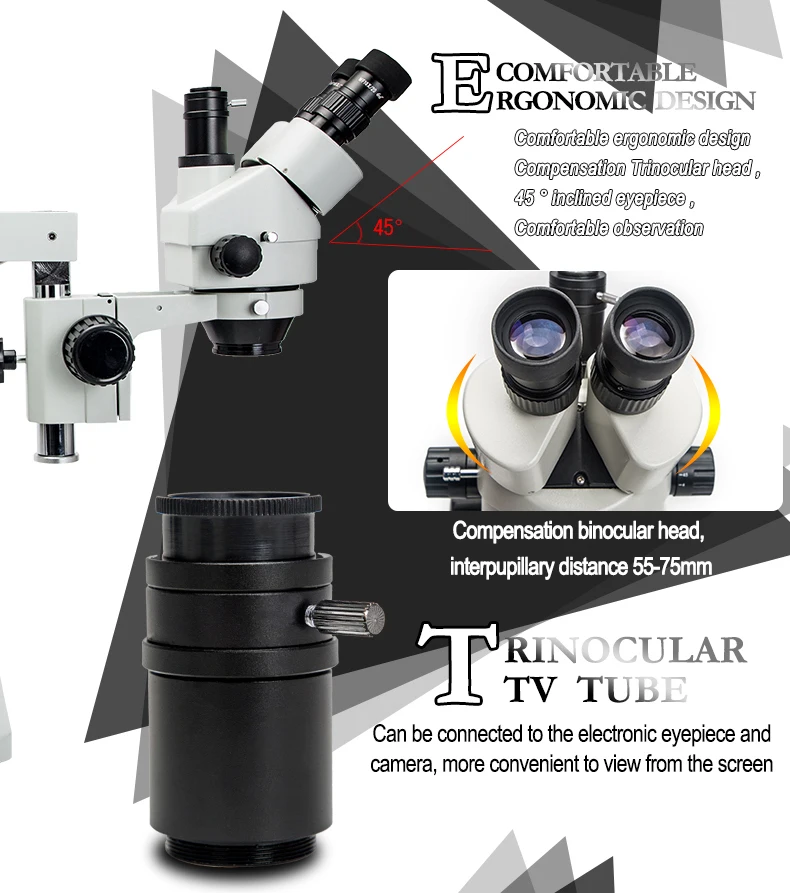 Phix 3.5X-90X зум стерео тринокулярный микроскоп+ светодиодный светильник кольцо для хирургической практики, PCB/мобильный телефон ремонт микроскопа
