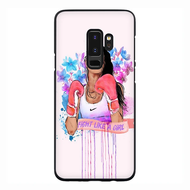Боксерские перчатки узор мягкий чехол для телефона samsung Galaxy M10 20 30 S6 7 Edge S8 9 10 Plus Note8 9 - Цвет: B1