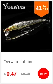 Yuewins, 45 мм, 4,6 г, жесткая наживка, блесна, рыболовные приманки, воблеры, искусственные приманки для ловли щуки, 10# КРЮЧКОВ, QA304