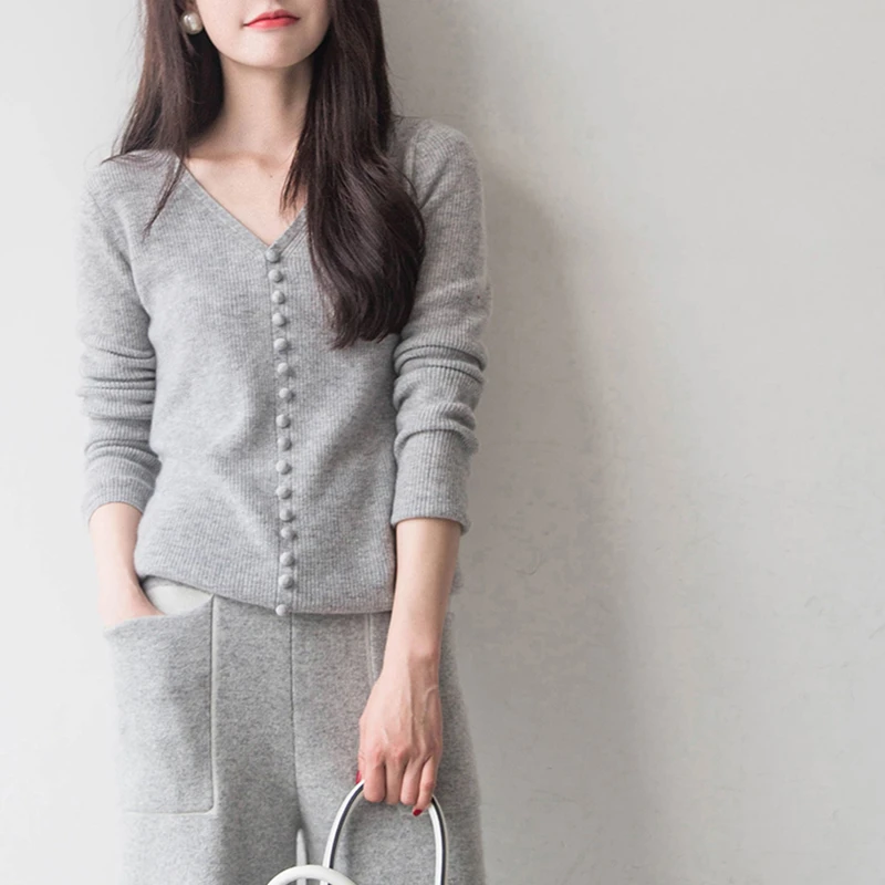 Autumn Winter Sweater Women Pullovers Top Wool Long Sleeve Female Soft Jumper Sexy V Neck Pullover Jersey Mujer | Женская одежда