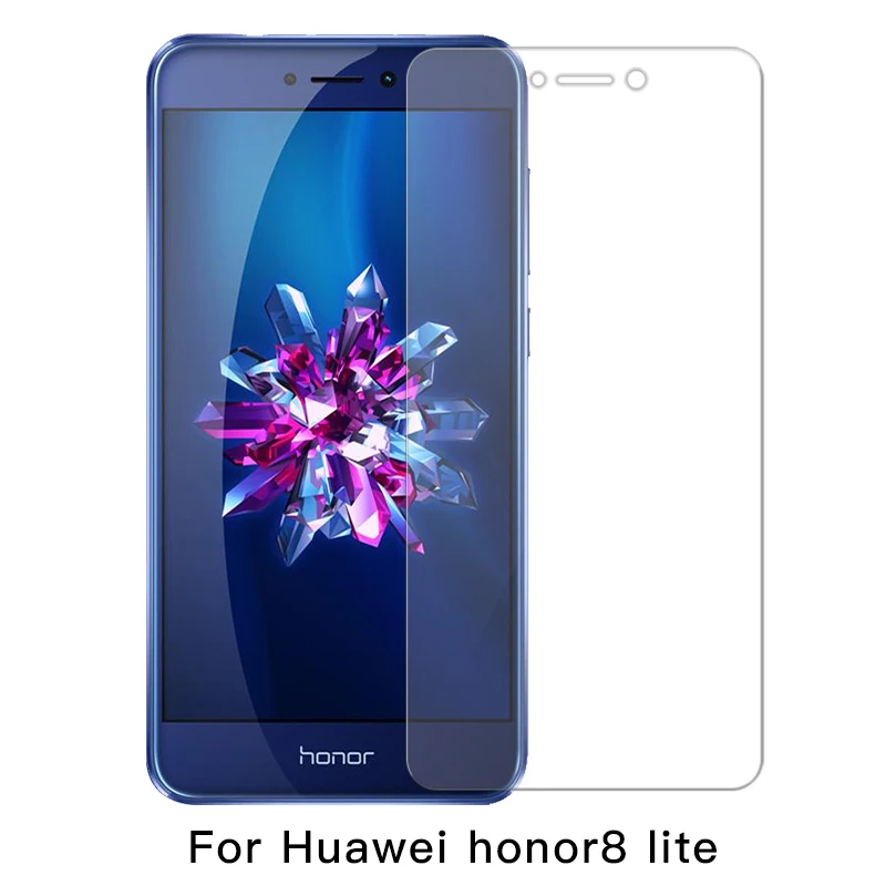 Защита экрана для Huawei Honor 8 Lite закаленное стекло пленка с белым краем устраняющая