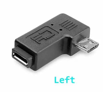 Left Micro usb папа к Micro USB мама 90 270 градусов угол конвертер Разъем синхронизации данных зарядное устройство адаптер для планшетов телефонов кабель - Цвет: Left