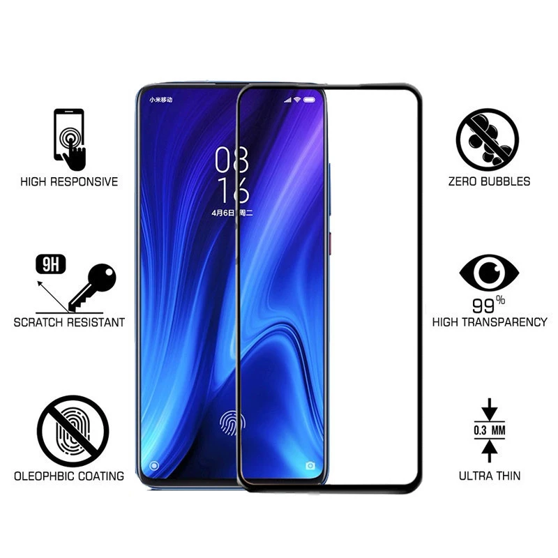 2 шт 3D полный Клей закаленное стекло для Xiaomi Mi 9T Полное покрытие экрана