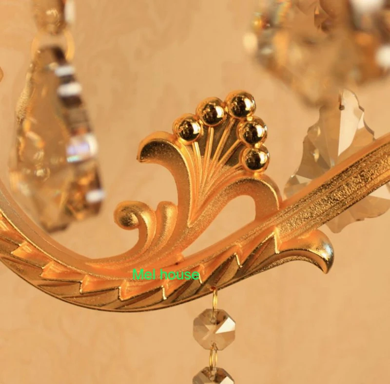 Золотая настенная лампа в европейском стиле светодиодная лампочка-свеча E14