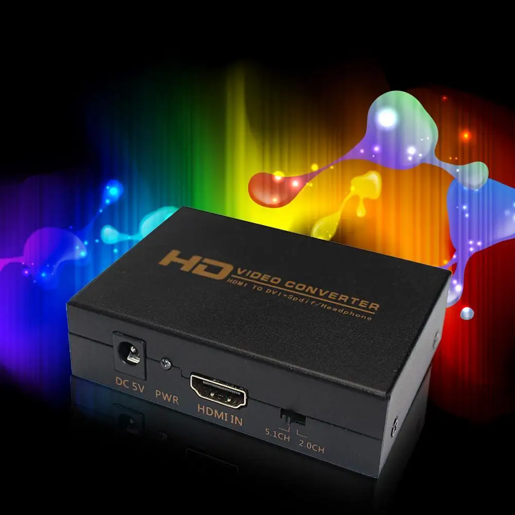HDMI в DVI конвертер для Spdif аудио видео адаптер Поддержка выход наушников PS3 DVD с