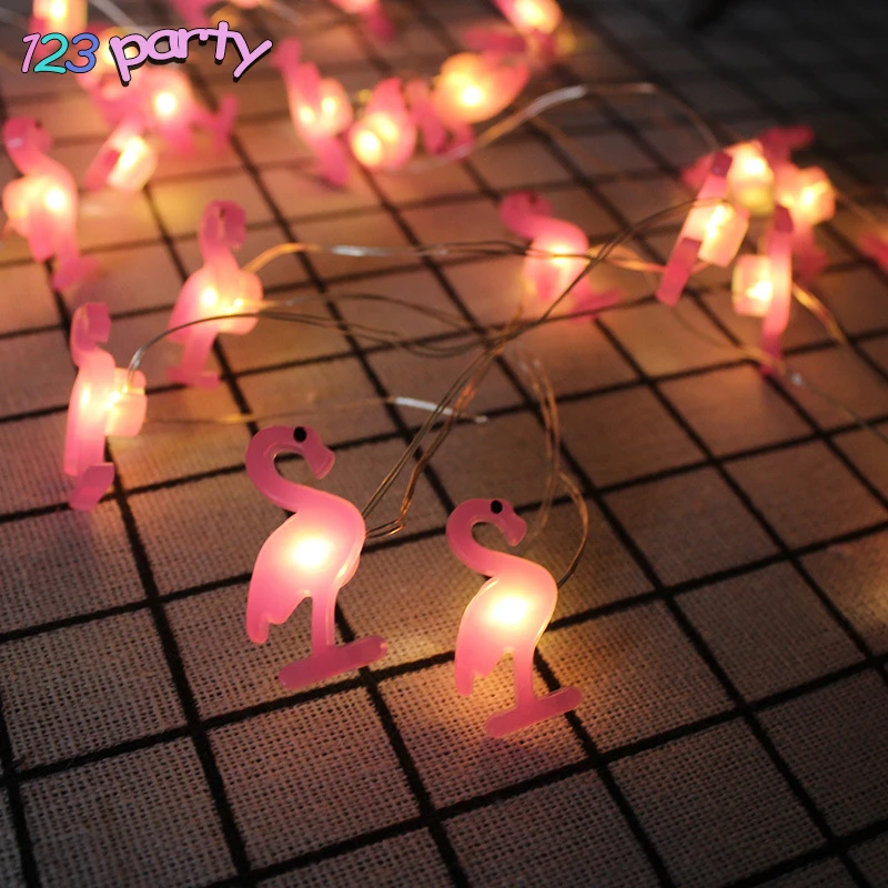 Детские вечерние гирлянды с фламинго летние пляжные Вечерние Декорации для дня