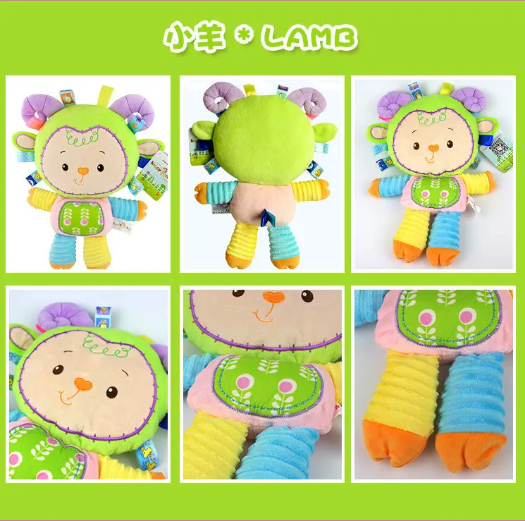 Погремушки для младенцев Bibi мягкая плюшевая кукла кролик свинка корова детская