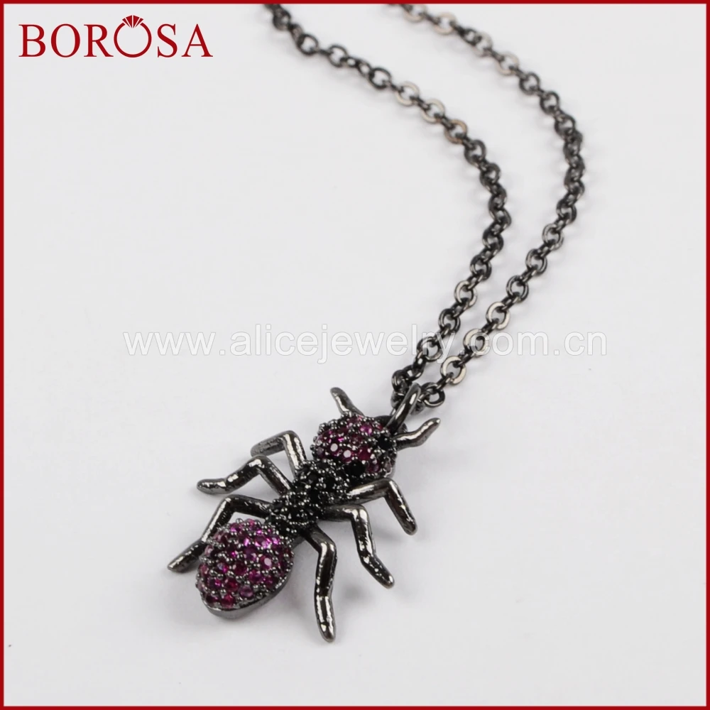 BOROSA 6 шт. ожерелье муравьи насекомые вредители смешанные цвета CZ кубический