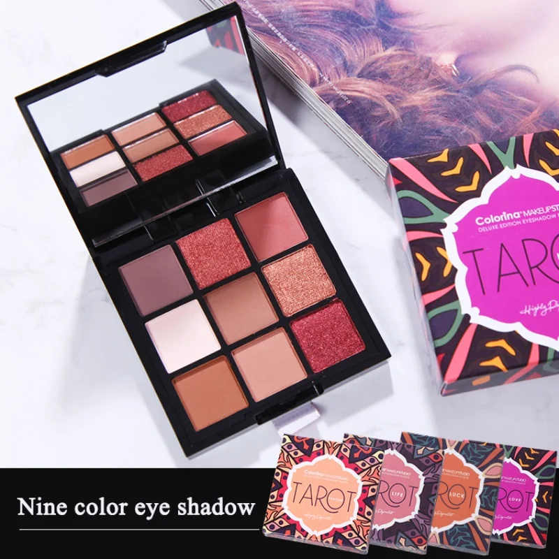 9 видов цветов мерцающие тени для век Палитра Водонепроницаемый земля теплый
