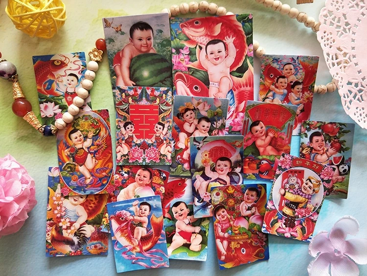 Китайский год картина куклы бумажные наклейки s Скрапбукинг декоративный журнал наклейка для планировщика DIY ремесло фотоальбомы карты сделать