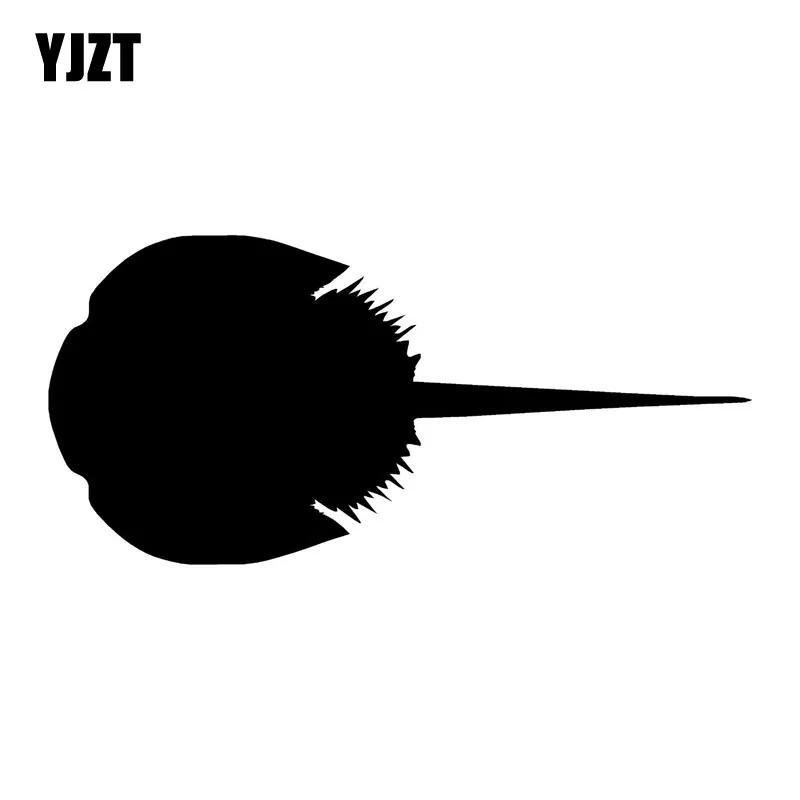 YJZT x см мультяшная модная Подкова Зеркальная Наклейка черные/серебряные