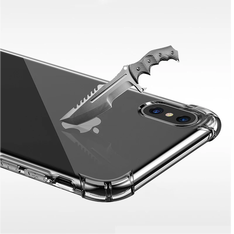 Для iPhone Xs XR MAX противоударный защитный прозрачный чехол для X 8 7 6 6s Plus мобильного
