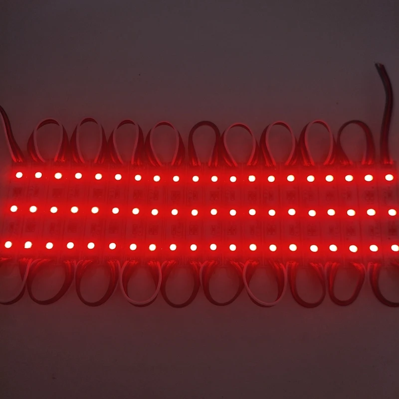 Светодиодный водонепроницаемый модуль 5050 20 шт. 3 светодиода 12 в пост. Тока|5050 led