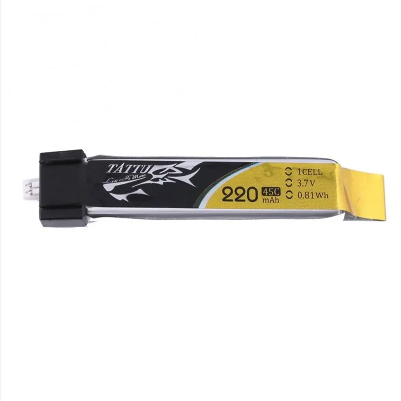 5X Tattu 220mAh 3,7 V 45C-90C Lipo аккумулятор Horizon Blade индуктивность FPV Tiny WOOP FPV Nano CPX Nano QX Квадрокоптер мини-Дрон