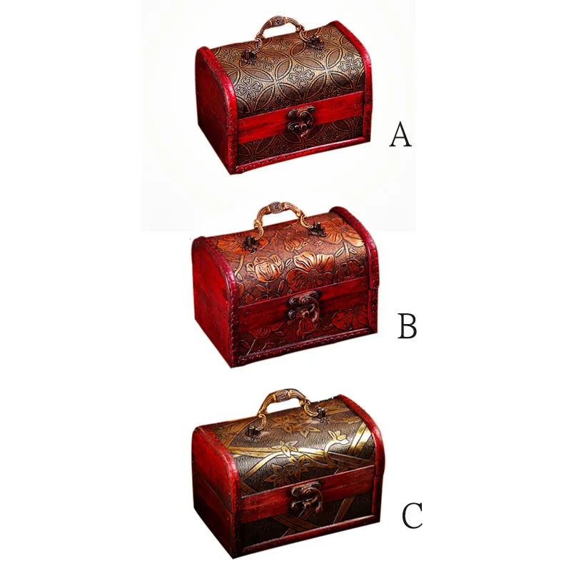ASFULL Шикарный чехол держатель Деревянный пиратский ящик для хранения ювелирных