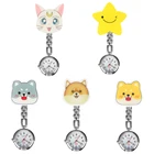 Часы женские кварцевые с милым мультяшным орнаментом, медсестринские практичные светящиеся функциональные с кулоном, премиум-класса